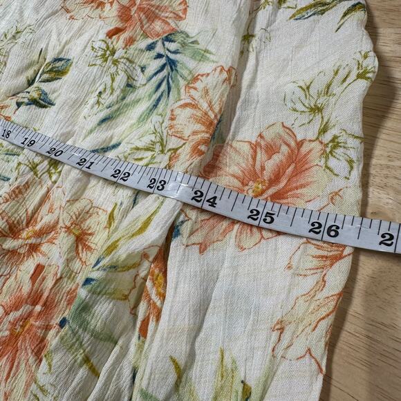 Rip Curl NWT Sol Seeker Maxi Dress Floral White XL Smocked Hawaiian Tropical - Picture 11 of 12